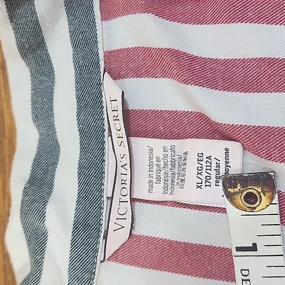 Victoria Secret Candy Stripe Pajama Set EUC XL - Picture 3 of 13